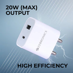 ZEBRONICS - 20W PD | 18W USB MOBILE ADAPTOR