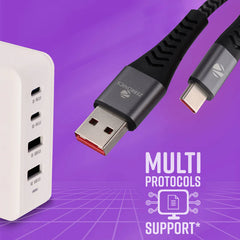 ZEBRONICS USB TO TYPE C MULTI PROTOCOL 65W CABLE (BRAIDED