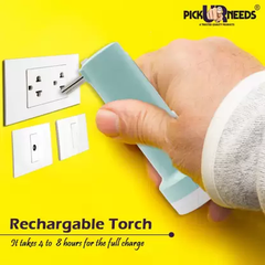 Tech novo: 15-cm, rechargeable, white, blue mini torch/emergency light torch