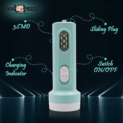 Tech novo: 15-cm, rechargeable, white, blue mini torch/emergency light torch