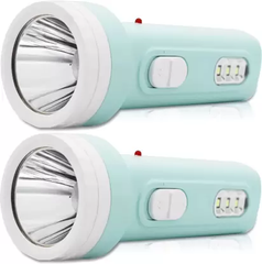 Tech novo: 15-cm, rechargeable, white, blue mini torch/emergency light torch