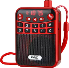 BOOM: (Multimedia Digital Player) with Bluetooth, FM radio (Red), and 3W speaker