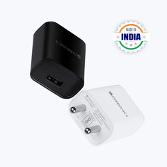 ZEBRONICS - 5V |2.1A ADAPTOR WITH MICRO USB CABLE White | Black