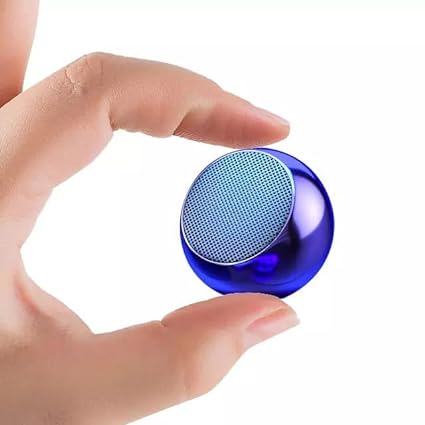 The JB Mini Boost 4 Colorful Wireless Bluetooth Speakers features a mini electroplating round steel speaker in blue.