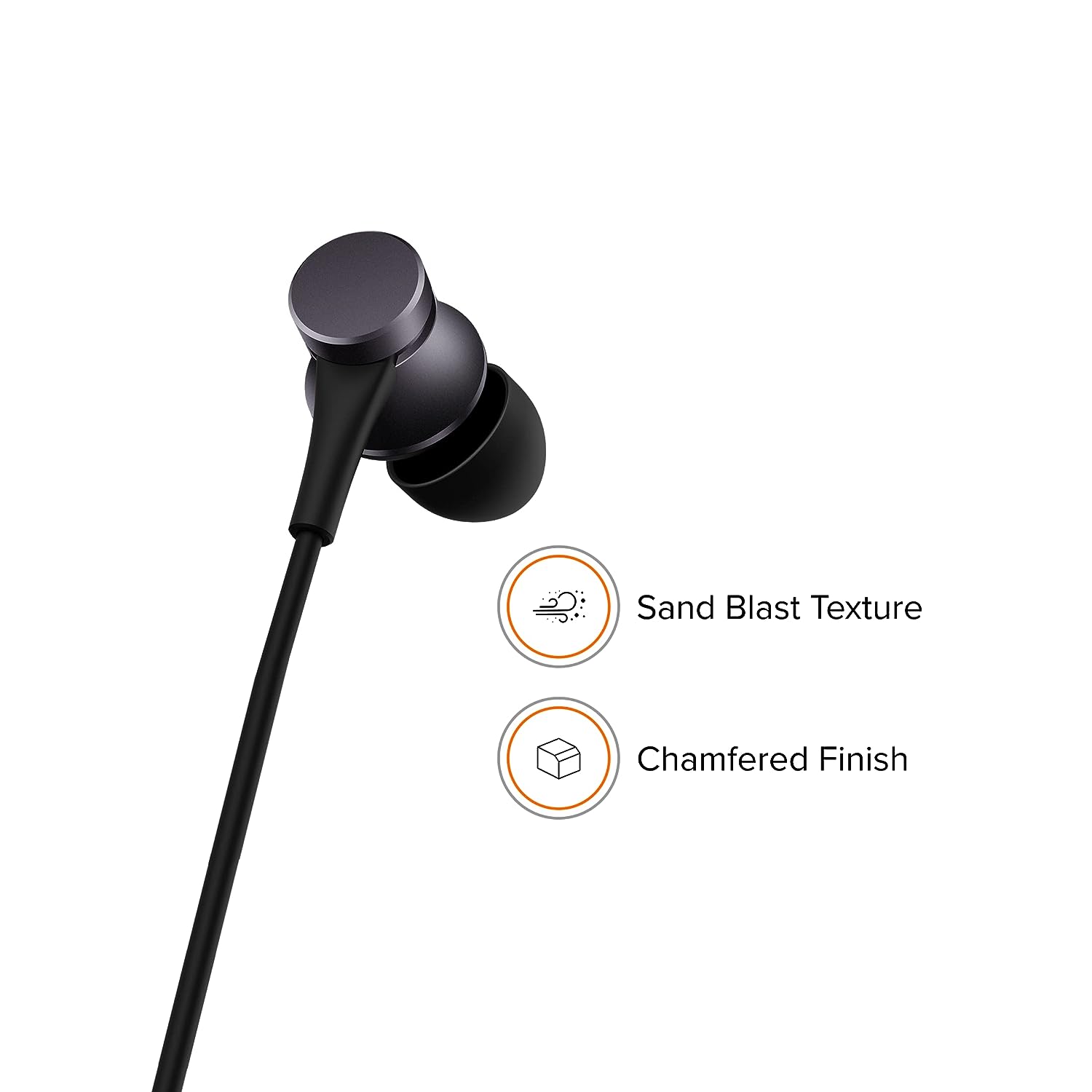 Rovski Metal Sound Chamber, Mic, and Bass Wired in-Ear Earphones in Black