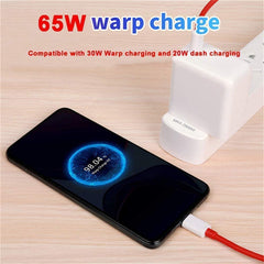  5 W 5.4 A Mobile Original/65 Watt Type-C Fast Charging Adapter  (Included cable; perfect, Oneplus compatible charger with overcharge protection)