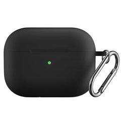 Silicone Soft Case Cover with Keychain for Airpods Pro 2 Case 2022 , AirPods Pro 2nd Generation Cover (Black)
