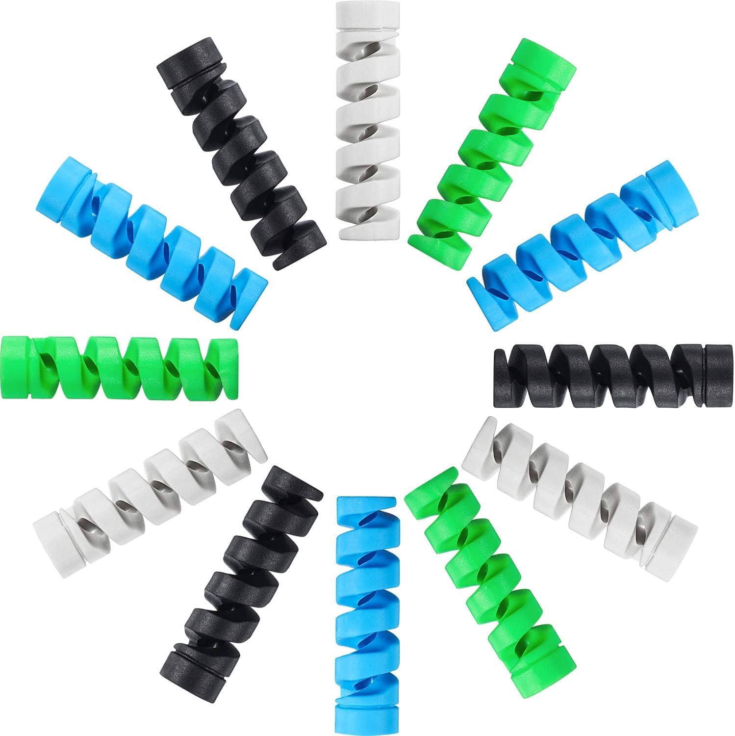 Extremely flexible silicone mouse cable protector, compatible with all smartphones, laptops, and chargers; colorful