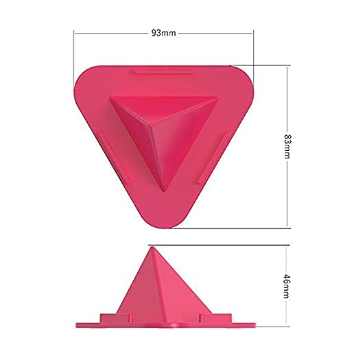 Portable Tabletop Mobile Mate Mobile Phone Pyramid Shape Holder Desktop Stand with Three Sides (Multicolor)