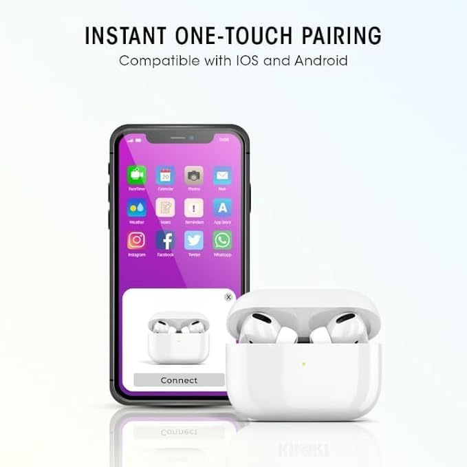 USA Quality AirBuds Pro Wireless Charging Case, Ear Tips, Charging (White)
