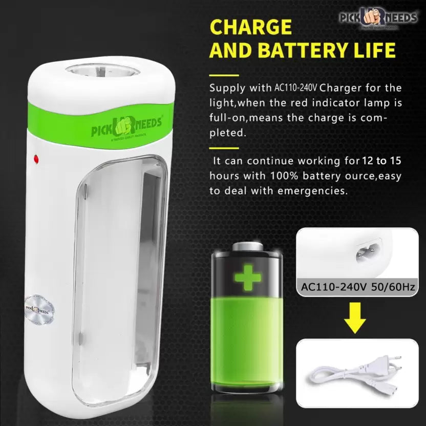 Purchase this 7-cm green, rechargeable LED floor lantern lamp light torch for your home emergency.