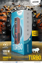 CORE-TURBO POWERFULL BASS BLUETOOTH SPEAKER 🔊 [ 120 W RMS & 10000W PMPO ] WITH 1+1 TWS AVAILABLE _₹3799