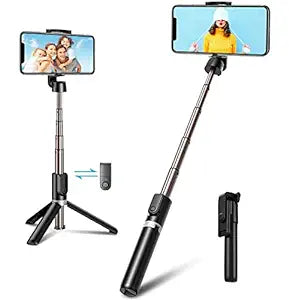 Tech novo - Wireless Bluetooth Selfie Sticks with Extension Foldable with a remote tripod stand, 3-in-1 multipurpose, and compatible with all phones, including iPhones, OnePlus, Samsung, Oppo, and Vivo