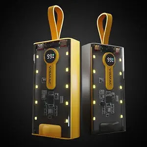 22.5W Power Bank with Quick Power Delivery 1 Type-C / 2 Type-B | 4 Mode Charging/Input LED Emergency Light with Digital Indicator