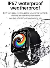 Wise wear-TECHMAZE T500 Smart Watch with Full Touch Display and Bluetooth for Calling T206 Smartwatch with a Black Strap and Free Size