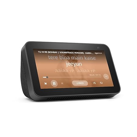 The second generation Amazon Echo Show 5 smart speaker features a 5.5" screen, clear audio, and Alexa.