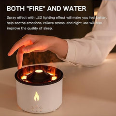 Humodi -Flame Air Diffuser Volcano Aroma Diffuser Ultrasonic Oil Diffuser 360mL Auto-Off Protection for Home,Office or Yoga, Gym.