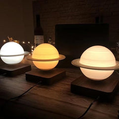 Tuna Light  Luna White Lamp, Floating Magnetic Rotating Luna Light