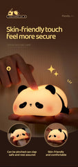 SKYTONE Cute Panda Night Light for Kids,Nursery Silicone Night Light,