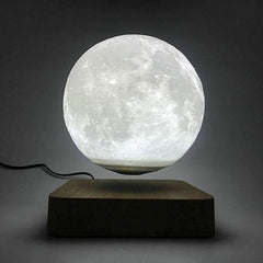 Tuna Lights -One piece of magnetic levitating floating moon lamp, floating and spinning moon lamp with gradually changing LED lights, perfect for room décor and unusual gifts (3 color modes).