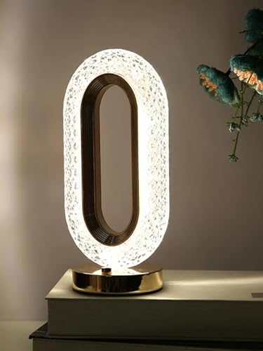 Glow sync- Tuch Control Crystal Table Desk Lamp,3-Way Dimmable Light,Night Desk lamp Night Lamp  (12 cm, Gold)