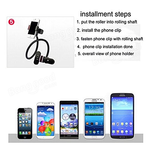Mobliq - Flexible Car/Mobile Holder Stand for all Android Smartphones (Black)