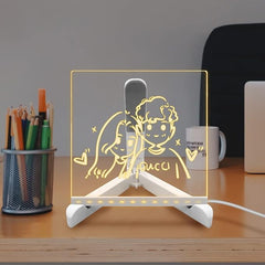 Creato-creation Acrylic Dry Erase Board Night Light/LED Writing Board Study Lamp Table Lamp  (15 cm, Multicolor)