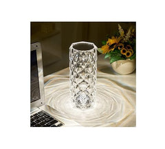 color sync- NIKMAY CREATION Touch Table Lamp Crystal LED Night Light is a romantic lighting fixture for bedrooms. It comes with 16 different rechargeable rose diamond colors.