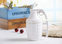 Tech novo - INIDA 3D Ceramic Army Style Grenade Mug with Lid Coffee Tea Mug