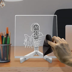 Creato-creation Acrylic Dry Erase Board Night Light/LED Writing Board Study Lamp Table Lamp  (15 cm, Multicolor)