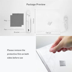 Creato-creation Acrylic Dry Erase Board Night Light/LED Writing Board Study Lamp Table Lamp  (15 cm, Multicolor)