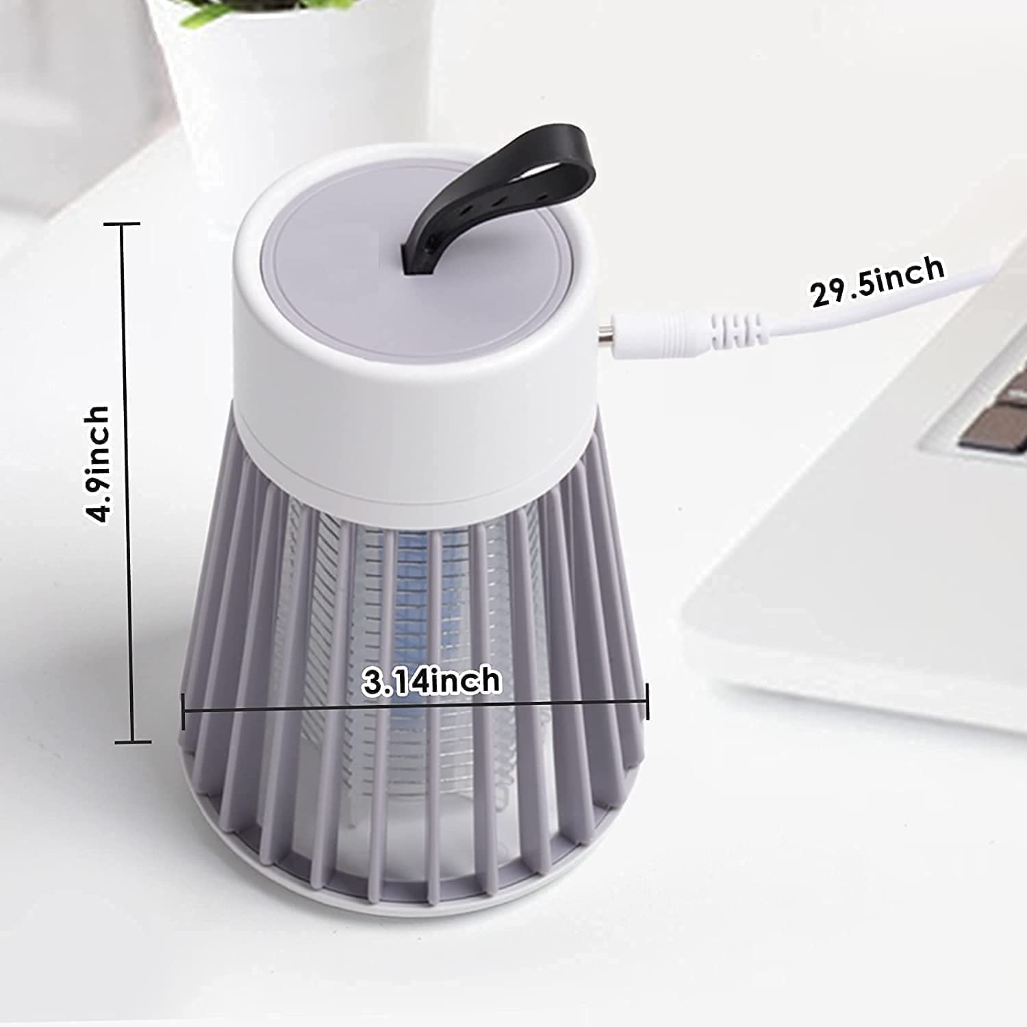 TechNovo - Electronic LED Mosquito Killer Machine Trap Lamp, USB Power Electronic, Theory Screen Protector Mosquito Killer lamp for Home (White)