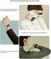 Wise wear-Compatible with iPhone, Android and iOS Smart Watches Samsung HCHLQL 1.75 Inch Touchscreen Fitness Tracker Bluetooth Smartwatch for Men, Women, and Kids with Call, SMS, Heart Rate, and Pedometer (White)