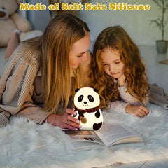 Adorable Panda Night Light, Soft Lamp for Children, 7-Color Changing Nightstand Light