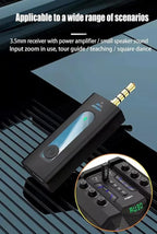Plug-and-play 3.5mm jack wireless lapel mic for digital camera, speaker