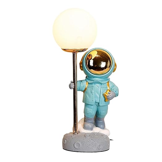 Astrano-Modern Astronaut LED Table Lamp Bedside Lamp for Bedroom Boys Birthday Gifts Blue