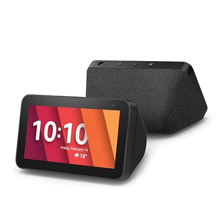 The second generation Amazon Echo Show 5 smart speaker features a 5.5" screen, clear audio, and Alexa.