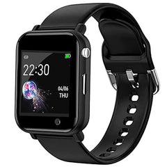 Wise wear - Smart Watch Phone (Black Strap, Free Size) has Bluetooth, a camera, a memory card, a SIM card, and voice calling capabilities.
