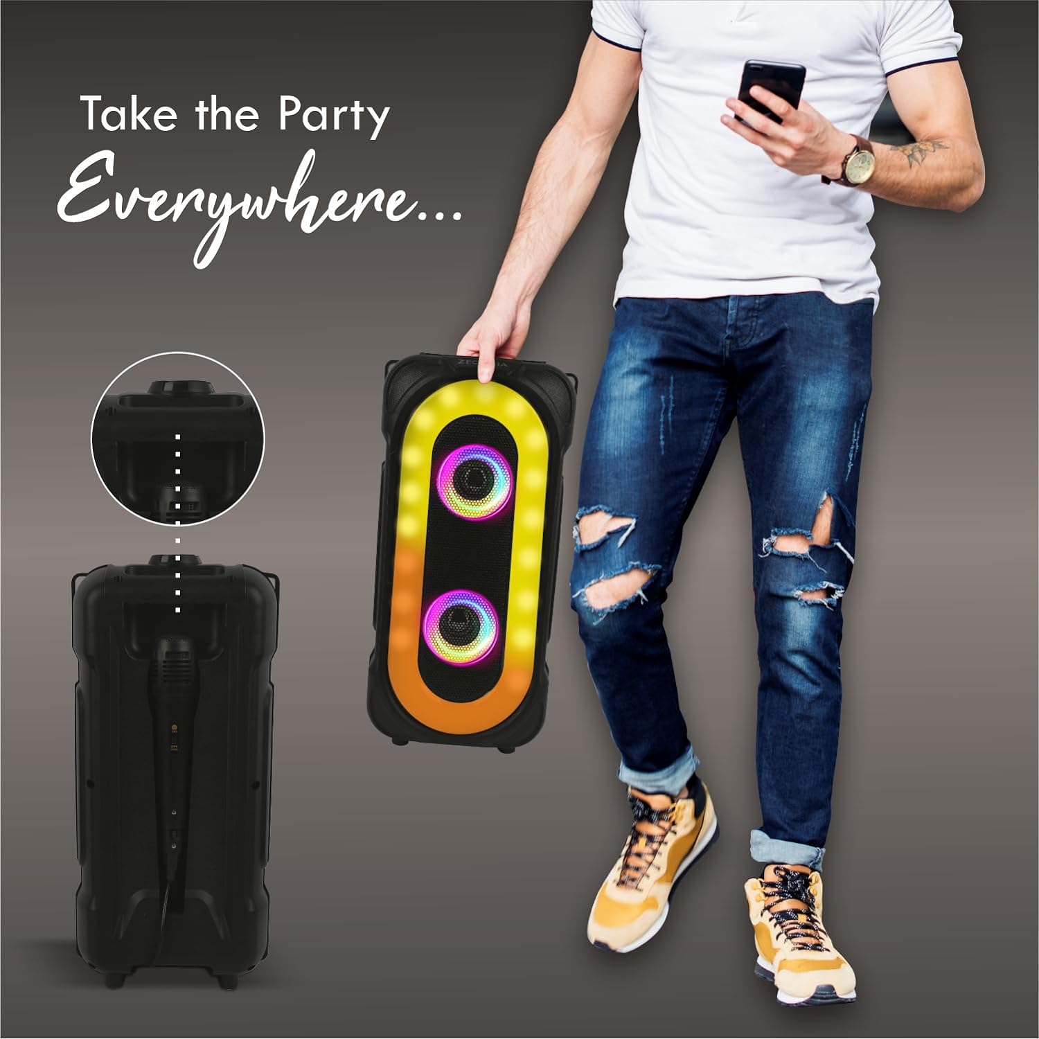 20W WIRELESS SPEAKER WITH DETATCHABLE BATTERY