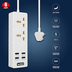 1500W Extension Board, Power Series EXT-2, with 2.1Amp 4 USB Charging Output and 2 Three Pin Power Sockets
