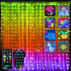Colorsync-Smart String Lights, DIY LED String Lights with 100+ Holiday Patterns, Text, Programmable, App Control for Party Festival