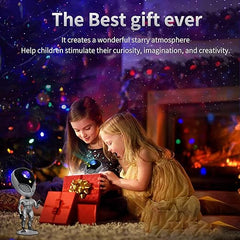 Savy - Night Light Projector for Children and Adults, with Timer and Remote, Voice Interaction, and 360° Adaptable Design - Alien Star Projector Galaxy Light for Room Decoration