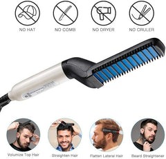 Tech novo - Fast Hair Styler Hair comb and electric beard straightener that massages The Multifunctional Beard Curling Hair Straightening Curler is a multicolored beard straightener for men.