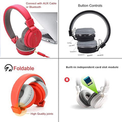 Trouble Audio - Bluetooth Headphones with Calling and Music Controls, FM and an SD Card Slot (Green)