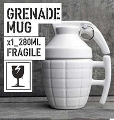 Tech novo - INIDA 3D Ceramic Army Style Grenade Mug with Lid Coffee Tea Mug