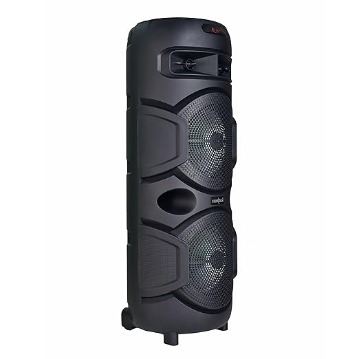 48W 5.0 Wireless Bluetooth Trolley Speaker with Wireless Mic and Disco Party Lights