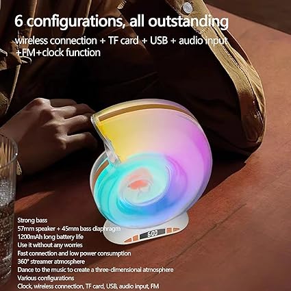 Color sync- Bluetooth Speaker Small Computer Desktop Speaker And Night Light