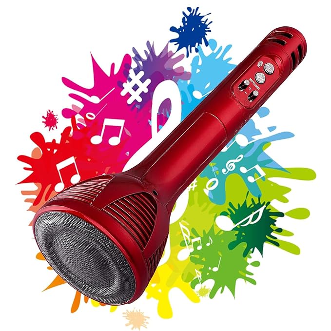 Boom -  Wireless Handheld Multi-Function Bluetooth Singing Mike | Travel-Friendly Karaoke Mic with Microphone and Hi-Fi Speaker | Compatible with All Smart Phones and Ideal for Singing, Kids, and Speech
