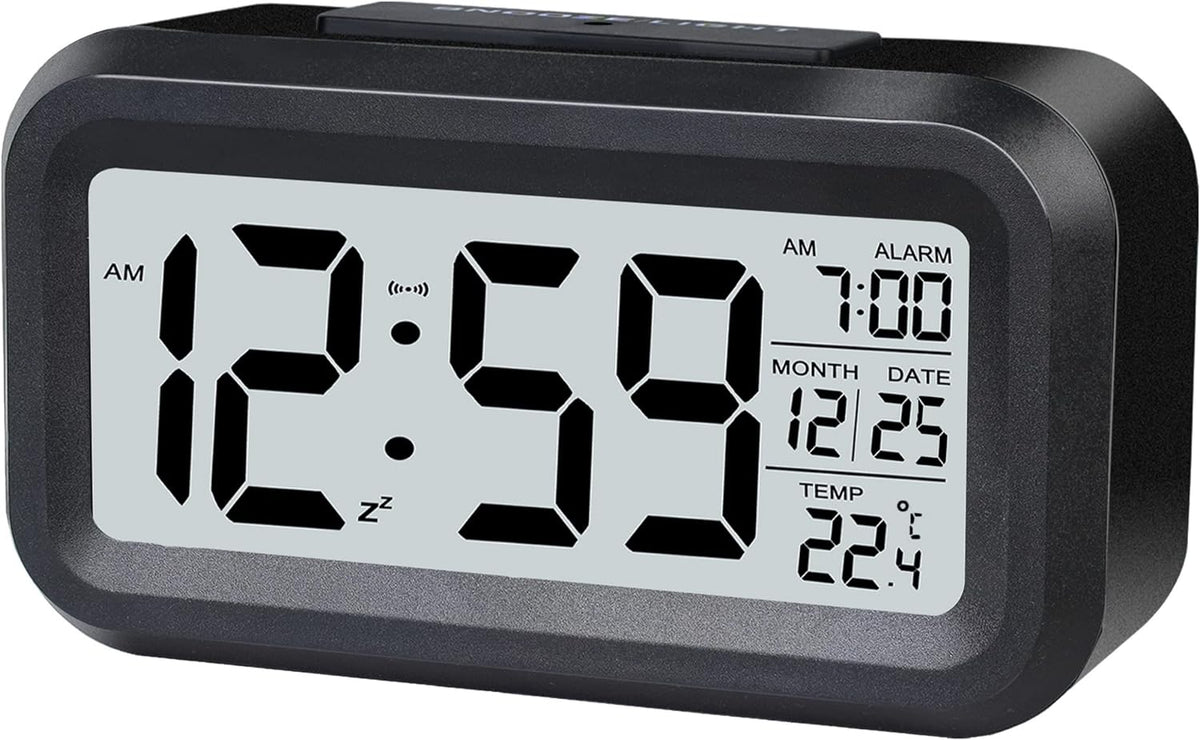 Tech-nova -Sonnet 1.5" Light-Sensing LCD Number Alarm Clock