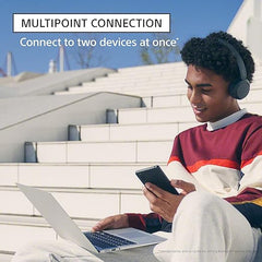 Sony WH-CH520 Up to 50 hours of playback with wireless on-ear Bluetooth headphones with a microphone,